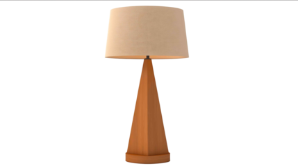 Modern beige floor lamp isolated on white background photo front view variation high detail texture ultra detail midshot