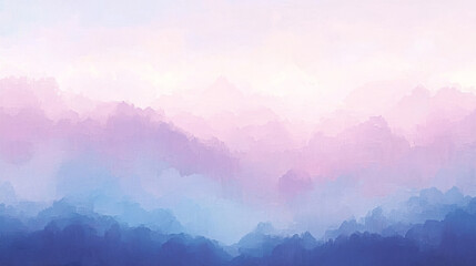 Fototapeta premium serene abstract landscape featuring soft pastel colors blending harmoniously, evoking sense of calm and tranquility. gentle gradients of pink, purple, and blue create dreamy atmosphere