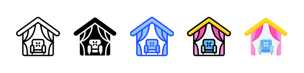 Home Staging Icon Collection With Multiple Styles