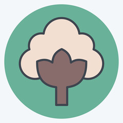 Icon Cotton. related to Fabric symbol. color mate style. design editable
