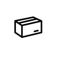 Box widget symbol icon, sign and symbol icon. Minimalist vector line art. For icon interface, desktop, web and mobile apps.