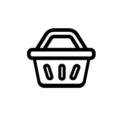 Cart widget symbol icon, sign and symbol icon. Minimalist vector line art. For icon interface, desktop, web and mobile apps.