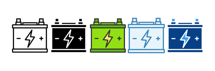 Battery  Icon Set Multiple Style Collection