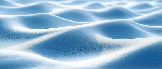 Undulating Snowdrifts in a Winter Landscape