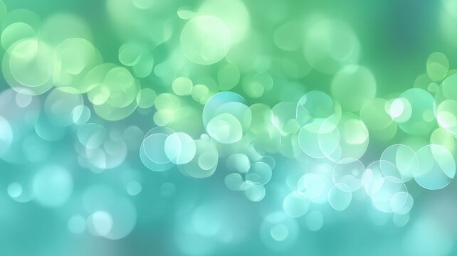 Abstract gradient Science technology and medical. Abstract background with soft bokeh circles in soothing blue and green hues.