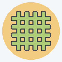 Icon Textile. related to Fabric symbol. color mate style. design editable