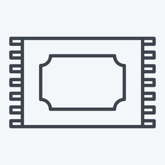 Icon Carpet. related to Fabric symbol. line style. design editable