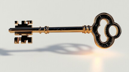 Antique skeleton key detailed close up image high resolution