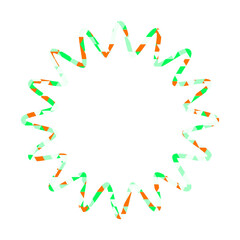 ステンドグラス風吹き出し　三角形模様　丸みのあるギザギザした形