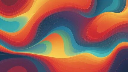 A vibrant and dynamic abstract background featuring smooth, flowing curves in a heat map style.