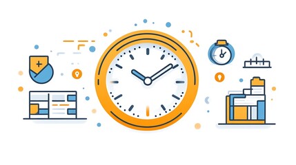 Time Management Illustration Showing Productivity And Organization