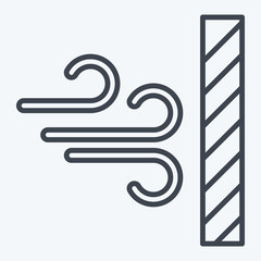 Icon Dustproof. related to Fabric symbol. line style. design editable