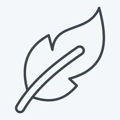 Icon Feathers. related to Fabric symbol. line style. design editable