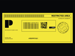 Label pack design. Vector graphic asset for streetwear design. Retro futuristic element in Y2K for apparel, clothing and poster design