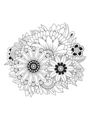 Floral decor illustration for stylish rooms