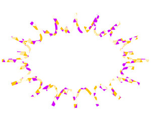 ステンドグラス風吹き出し　三角形模様　細長いギザギザした形