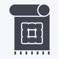 Icon Decorative Textile. related to Fabric symbol. glyph style. design editable