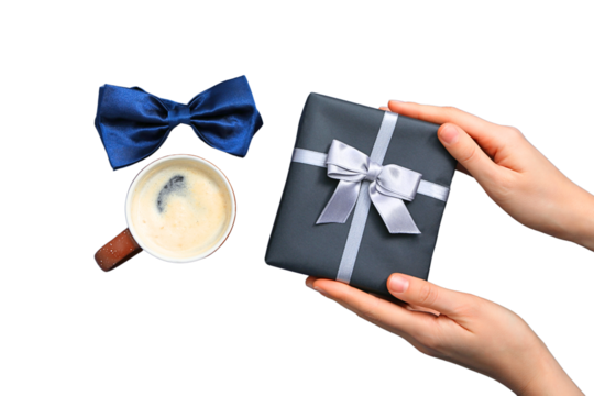 Father's Day, Thoughtful gifts for Dad, isolated on white, PNG