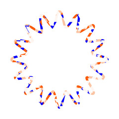 ステンドグラス風吹き出し　三角形模様　丸みのあるギザギザした形