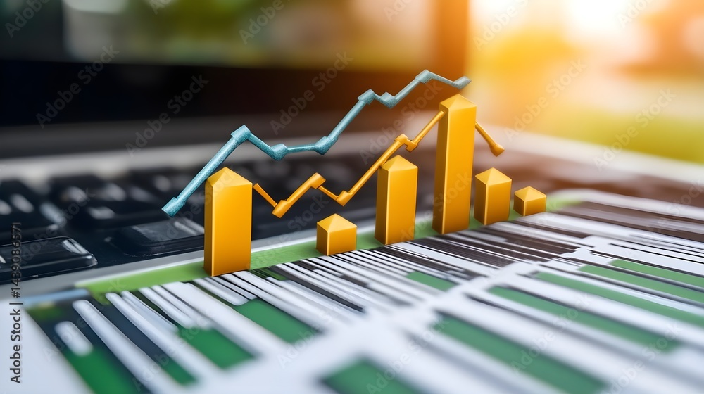 Poster optimizing warehouse inventory management with graphs digital workspace data visualization