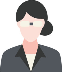Female Scientist Flat Icon