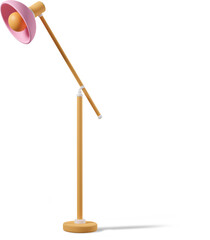 Yellow and pink floor lamp 