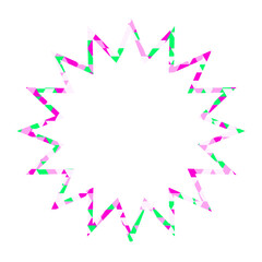 吹き出し タイル 三角模様_1本線_2色 (15)