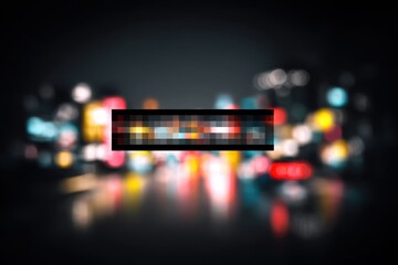 Blurred square graphic with censored content