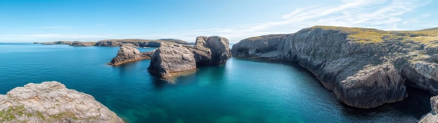 360 degree hdr view of coastal rock formations nature landscape coastal environment