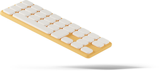 orange keyboard floating