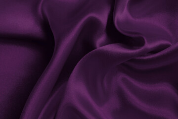 Purple fabric cloth texture for background and design art work, beautiful crumpled pattern of silk or linen.