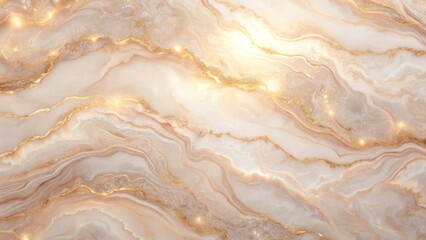 Elegant Golden Veins on a Creamy Marble Surface with Subtle Shimmering Accents