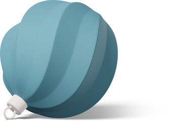 Blue christmas spiral ball