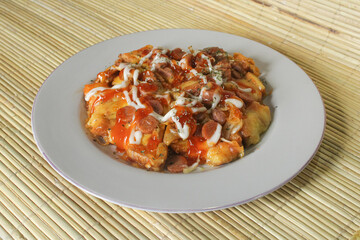 pizza dish. A plate of delicious pizza