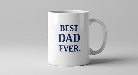 White Mug: Best Dad Ever - Simple, Clean Design