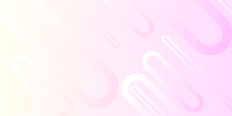 White abstract wide banner background with pink geometric shapes. Minimal geometric. Modern futuristic concept. Suitable for covers, headers, business, presentations