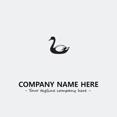 Swan Silhouette Logo Company Design Illustration Vector Graphic Image