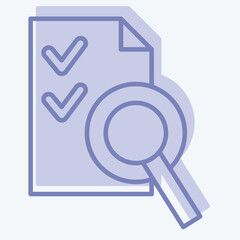 Icon Audit. related to Audit symbol. two tone style. design editable