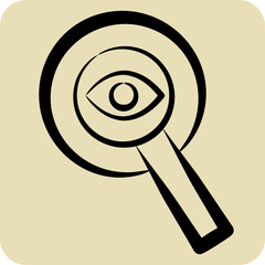 Icon Transparency. related to Audit symbol. hand drawn style. design editable