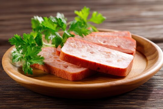 Deli meat on a wooden board