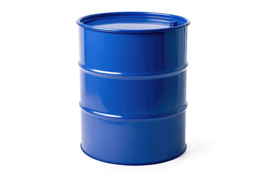 Blue plastic drum