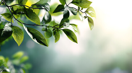 Obraz premium A leafy branch of a tree