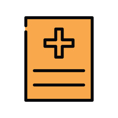 Medical report icon design template
