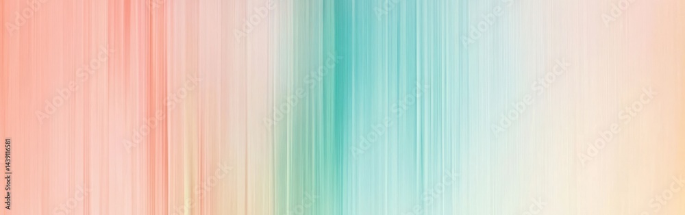 Poster Vertical gradient lines in vibrant turquoise and peach hues for modern backgrounds and abstract designs