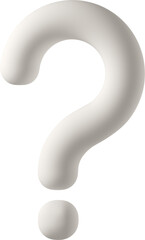 close up of white question mark