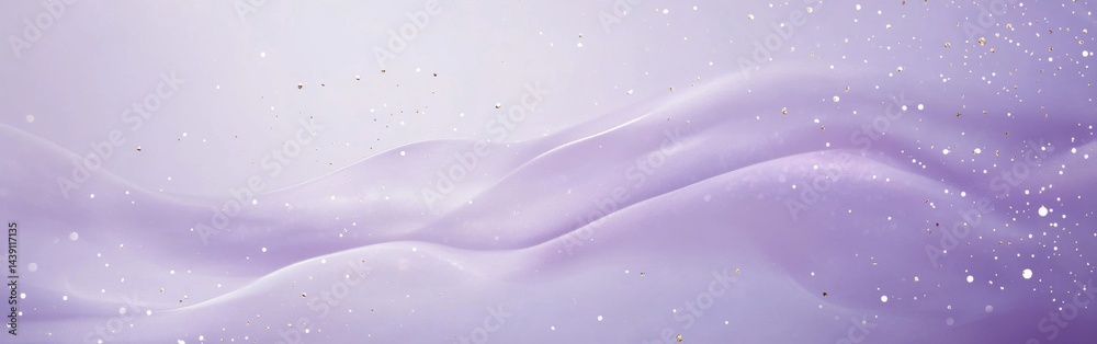Poster Abstract lavender background with flowing silky fabric and delicate bokeh, perfect for dreamy and soft designs