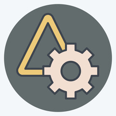 Icon Risk Management. related to Audit symbol. color mate style. design editable