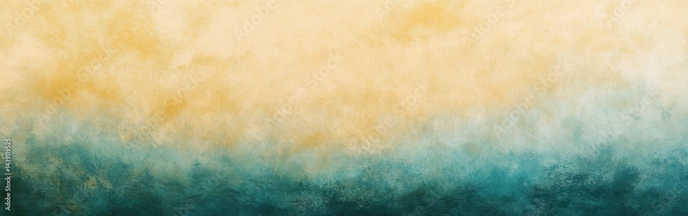 Poster Abstract gradient fill transitioning from muted yellow to rich teal evokes depth and texture suitable for backgrounds and graphic designs
