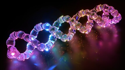 Colorful 3D DNA strand with glowing effect stock photo --ar 16:9 --raw --v 6 Job ID: 1781bb81-2c52-48c0-81a2-4b1c11e22cd5