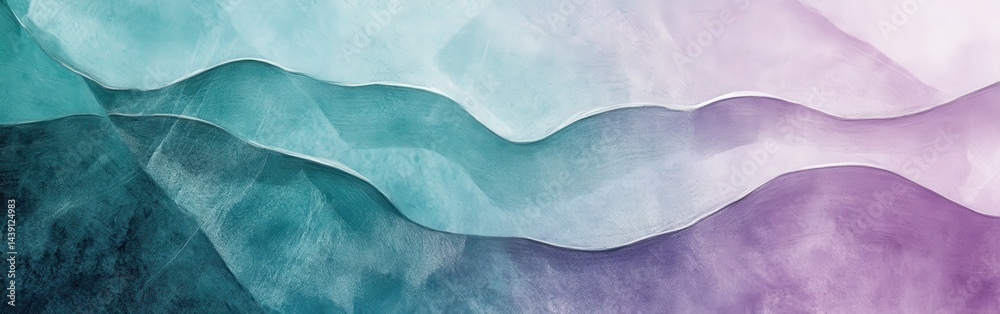 Aufkleber elegant pencil strokes layers in muted teal and lavender create a minimalist abstract background wit